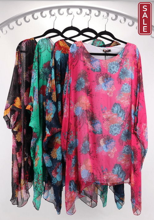 Rosa Jojo Shirts & Tops one 10-18 / Navy Nyra  silk blouse