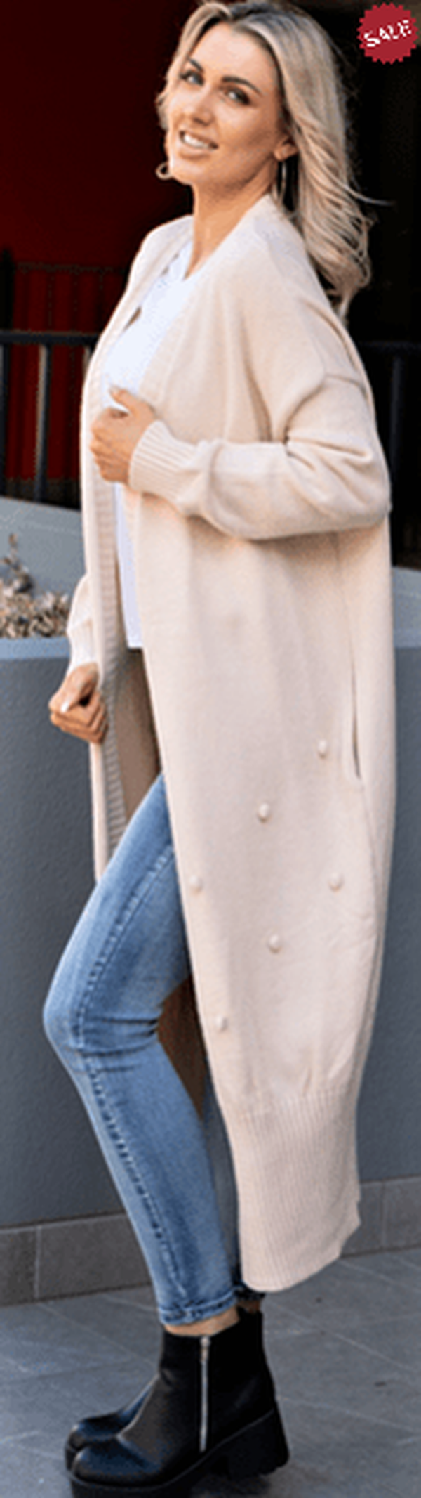 SIS Pom Pom coat