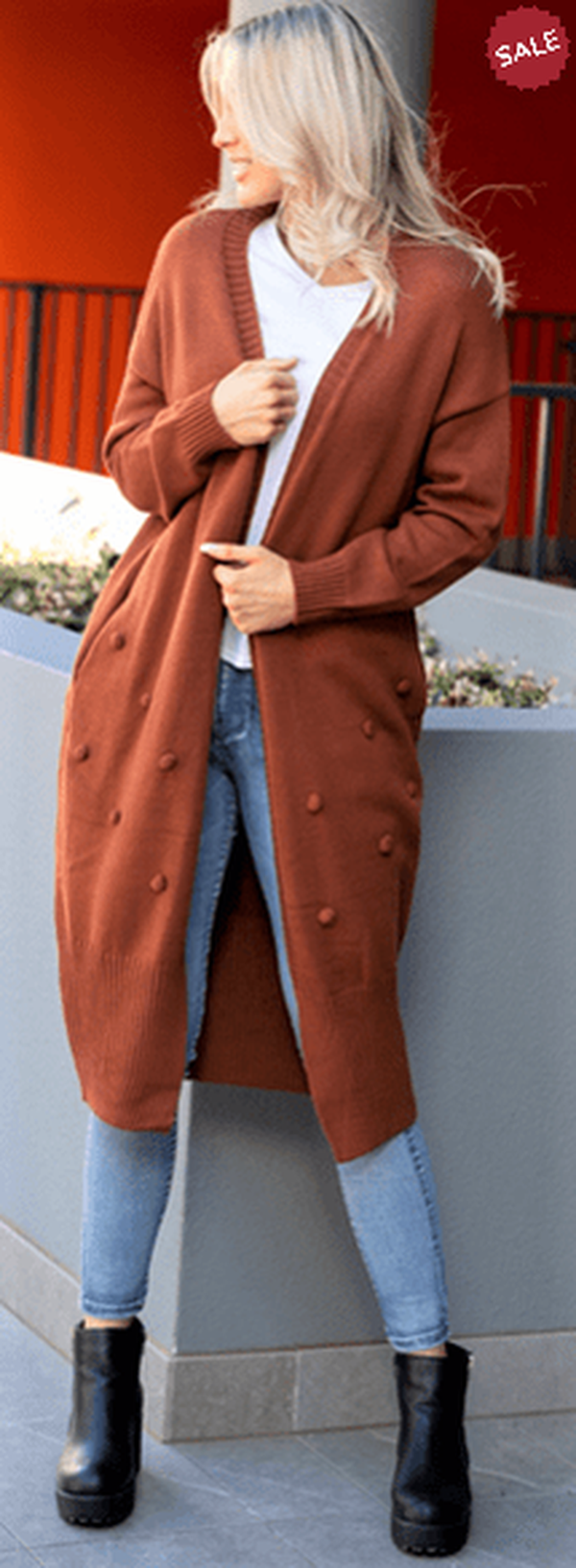 SIS Pom Pom coat