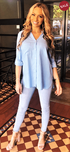SIS Linen shell button top