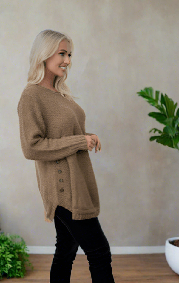 willow tree knits WT side button knit